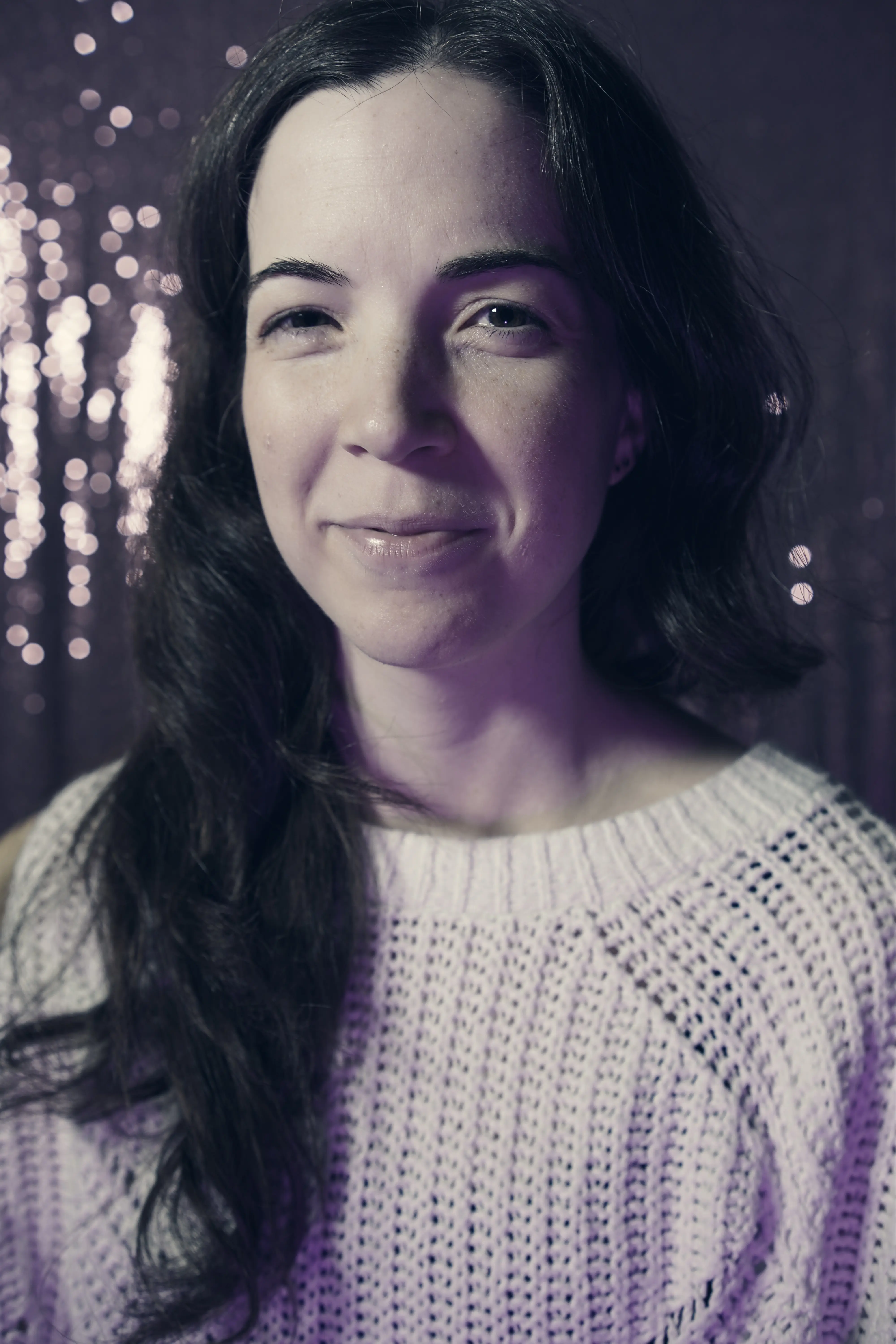 Character-forward portrait with direct eye contact