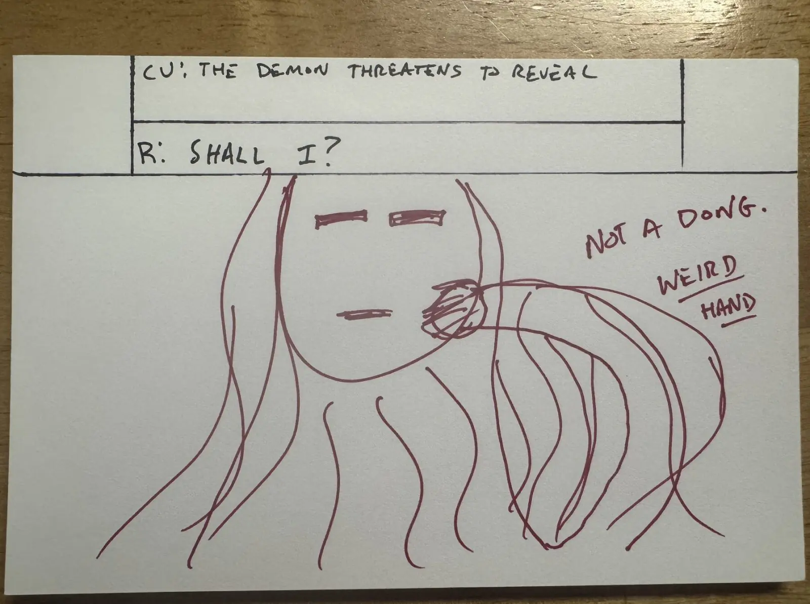 Inhabitant shotlist notecard 17